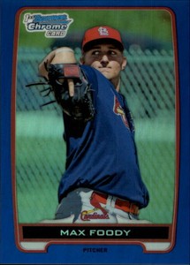 2012 Bowman Chrome Draft Draft Picks Blue Refractors #BDPP87 Max Foody /250