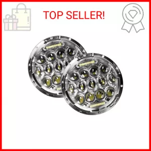 7 Inch Led Headlight Round H6024 Led Headlight DOT Approved Hi/Lo Beam DRL Chrom - Picture 1 of 2