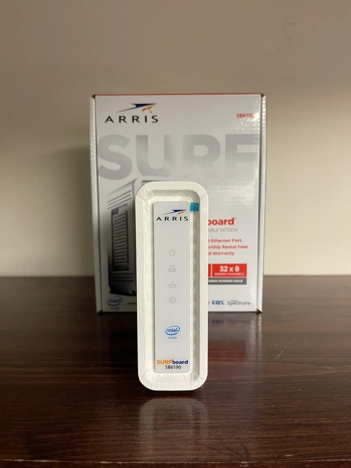 ARRIS SURFboard SB6190 DOCSIS 3.0 32 x 8 Gigabit Cable Modem White - Image 1 of 3
