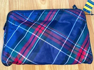 Bolso utilitario limitado de artículos de tocador Rugby de Ralph Lauren rrl a cuadros de cuero de seda - Imagen 1 de 5