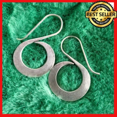 FINE SILVER EARRINGS 925 STERLING CRAFT VINTAGE TRIBAL FASHION ARTISAN LOT1619 - Image 1 of 4