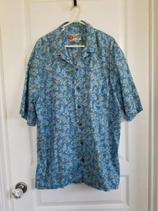 Hilo Hatties Camicia Uomo Tradizionale Hawaiana The Originale Hawaiana Taglia XL Blu - Foto 1 di 5