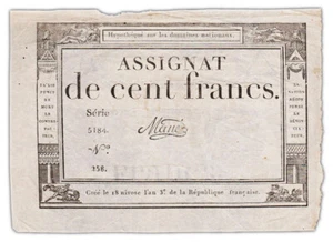 Assegnato Da 100 Franchi Anno 3 - Francia - Serie 5184 N°258 - Criniera - Picture 1 of 3