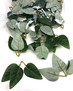 Pack of 120 Artificial Dark Green Leaf Cluster - Decorative Faux Leaves Craft - Picture 1 of 5