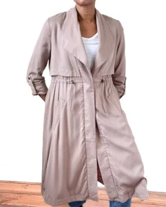 Trench coat leggero French Connection - beige - etichetta UK 8 - vestibilità S / UK 10 - Foto 1 di 12
