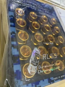 PROJECT KICS LEGGDURA OPEN ENDED LUG NUT LOCK SET OF 20 53MM 12x1.5 Gold JDM - Picture 1 of 11