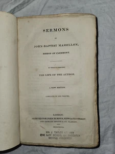 1827, Sermons By John-Baptist Massilon, Bishop of Clermont + Life of The Author - Imagen 1 de 22