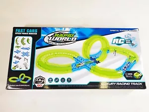 F1 Coche de Carreras Tren Pista Juego de Ranuras Eléctricas Interior Niños Batería Fácil Construcción - Imagen 1 de 6