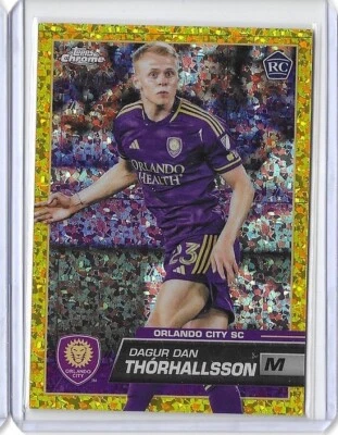 2023 Topps Chrome MLS Dagur Dan Thorhallsson Gold Mini Diamonds Refractor #/50 - Image 1 of 2