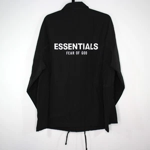 Essentials Fear Of God Mens XS Black Souvenir Coach Jacket NEW R1668 - Picture 1 of 11