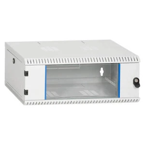 19" Wandgehäuse Netzwerkschrank Serverschrank 4HE Tiefe 400mm grau ProfiPatch - Bild 1 von 10