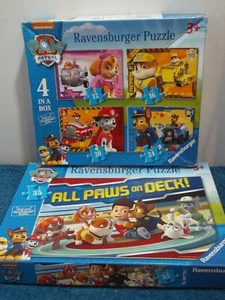 PAW PATROL x 2 RAVENSBURGER JIGSAW - 35 PIECE & 4 IN A BOX PUZZLES - COMPLETE - Picture 1 of 9