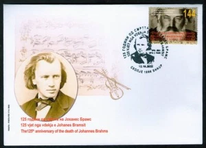 NORTH MACEDONIA 2022 - THE 125th ANNIVERSARY OF THE DEATH OF JOHANNES BRAHMS FDC - Picture 1 of 1