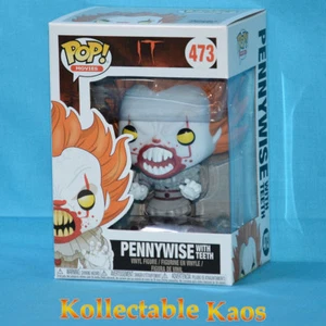 IT (2017) - Pennywise with Teeth Pop! Vinyl Figure #473 Yellow Eyes - Picture 1 of 2