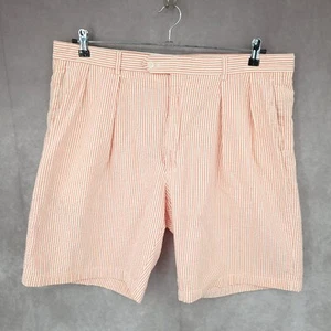 Peter Millar Shorts Mens 40 Pink Striped Chino Golf Casual - Picture 1 of 13