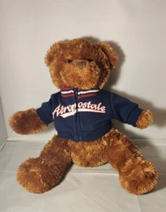 Aeropostale Brown Plush Teddy Bear Stuffed Animal With Blue Jacket - Bild 1 von 5
