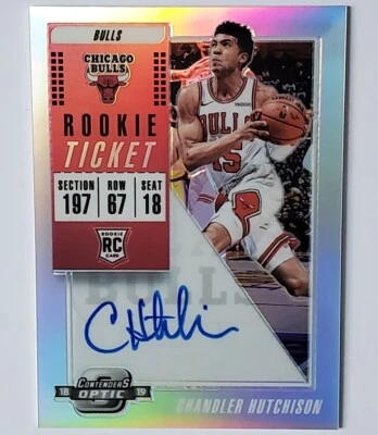 CHANDLER HUTCHISON 2018-19 Panini Contenders Optic Rookie Ticket #129 RC AUTO - Image 1 of 4