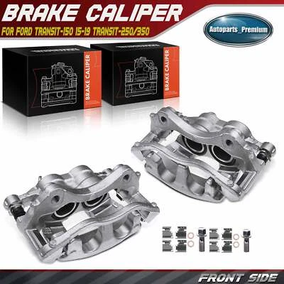 2x Front Sides Brake Caliper w/ Bracket for Ford Transit-150 250 350 350HD 15-19 - Image 1 of 4