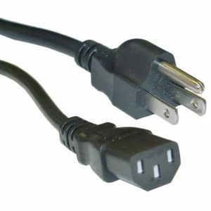 Panasonic VIERA LED HDTV Plasma LCD TV Power Cord Cable Wire POWERCORD-SCC 6 ft - Picture 1 of 2