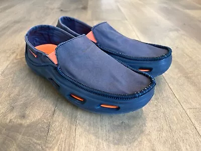 Zapatos Crocs Tideline de lona sin cordones para playa agua azul marino naranja - para hombre talla 8 Foto 1 de 4