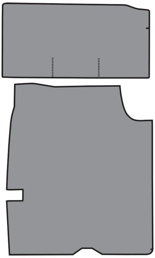 1966-1967 Oldsmobile Cutlass Vinyl Trunk Mat 2pc Foto 1 de 1