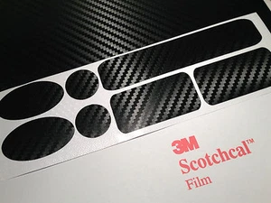 3M Scotch Carbon Fibre Vinyl Cycle cable rub frame protector patches BMX DH MTB - Picture 1 of 6