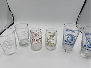 Beer Flight Glasses Lot Of Six Breweries And Festivals Craft Beer - Picture 1 of 7
