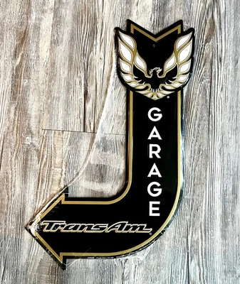 Trans Am Garage 16.5H  x 10.5W Licensed Metal Arrow Sign Made In The USA   - Image 1 of 3