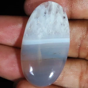 Untreated Ice Solar Quartz Oval Cabochon Loose Gemstone 55.85 Ct 21x41x6 mm UT71 - Picture 1 of 6