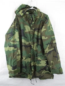 Orc Improved Rainsuit Parka/Jacket Medium Woodland Camo BDU Army USGI  - Picture 1 of 2