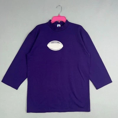 Camisa Atlética Russell De Colección Para Hombres XXL Púrpura Fútbol Gráfico Años 90 Y2K Varsity Foto 1 de 4