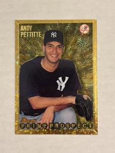 Bowman 1995 - Andy Pettitte #257 Gold Parallel Prime Prospect novato - Imagen 1 de 2