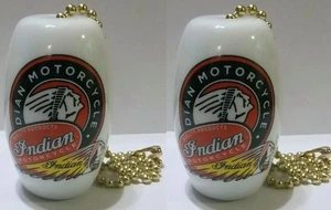 A Charming Set of 2 Indian Motorcycle Ceiling Light/ Fan Pulls - Picture 1 of 1
