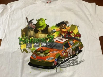 Camisa De Colección 2004 NASCAR Shrek2 Tony Stewart Camisa de Carreras Adulto Med NOS Persecución Foto 1 de 4