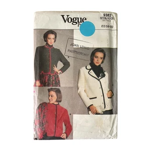 Vogue 9382 Womens Size 10-14 Jacket - Picture 1 of 2