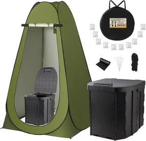 Pop Up Privacy Tent, Portable Camping Toilet Kit, Instant Outdoor Changing Ro... - Picture 1 of 6