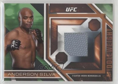 2017 Topps UFC Knockout Mat Relics Green /50 Anderson Silva #FMR-AS - Image 1 of 2