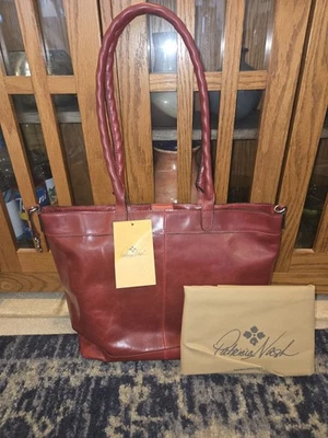 NWT NEW Patricia Nash Convertible Leather Mallory Tote Scarlett Retail $171.00 - Image 1 of 4