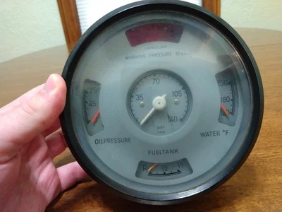MERCEDES-BENZ TRUCK OIL PRESSURE CONTROL LAMP WATER PRESSURE TANK GAUGE VDO - Image 1 of 4