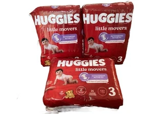 Huggies Size 3 Diapers, Little Movers Baby Diapers, Size 3 (16-28 lbs), 25 Count - Picture 1 of 3