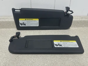 05-09 VW GOLF R32 GTI RABBIT JETTA FRONT LEFT & RIGHT SUN VISOR SET BLACK OEM - Picture 1 of 3