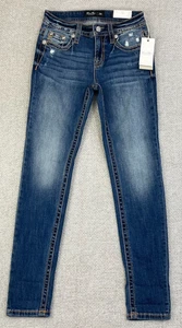 NEW Miss Me Jeans Skinny Heaven Women's Size 26 Mid Rise Stretch Blue Denim - Picture 1 of 14