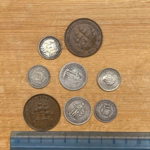 8x Südafrika: Penny bis Schilling gemischt Datteln & Noten (ref #43) - Bild 1 von 10