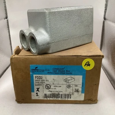 COOPER CROUSE-HINDS FDD2 CAJA ÚNICA 3/4" NUEVO 🟡 Foto 1 de 4