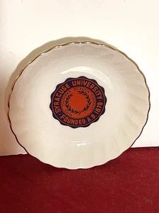 Syracuse University Syracuse China Goldtone Trim  Trinket 30th 1937 Reunion 3.5” - Picture 1 of 5