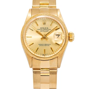 Rolex Datejust 6702 18k Yellow Gold Automatic Champagne Dial Women's Watch 26mm - Picture 1 of 6