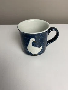 Vintage Otigiri Speckled Goose Kobaltblau Keramiktasse - Bild 1 von 8
