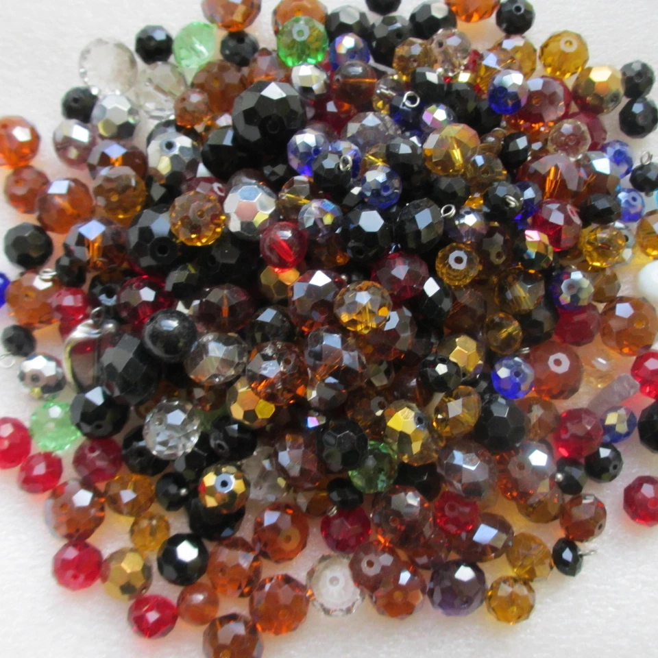 300pcs Glass Beads Assorted Colour 4mm x 14mm Crafts Making BUY 2 GET 1 FREE - Image 1 of 1
