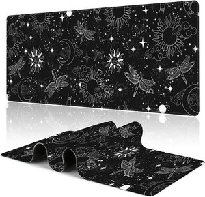 Alfombrilla de ratón para juegos 31,5"X15,7" almohadilla de escritorio grande con borde cosido luna, sol, estrellas - Imagen 1 de 6
