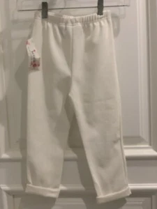 NEW NICE Jenni by Jennifer Moore SOLID WHITE Cuffed Pants Leggings Size 4T NWT - Picture 1 of 9